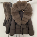 Premium Natural Fur Trim Down Jacket