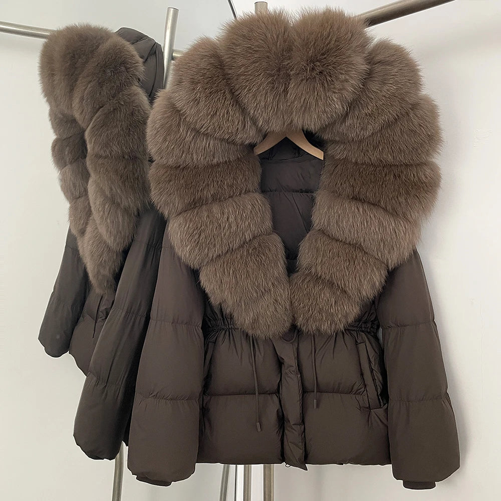 Premium Natural Fur Trim Down Jacket
