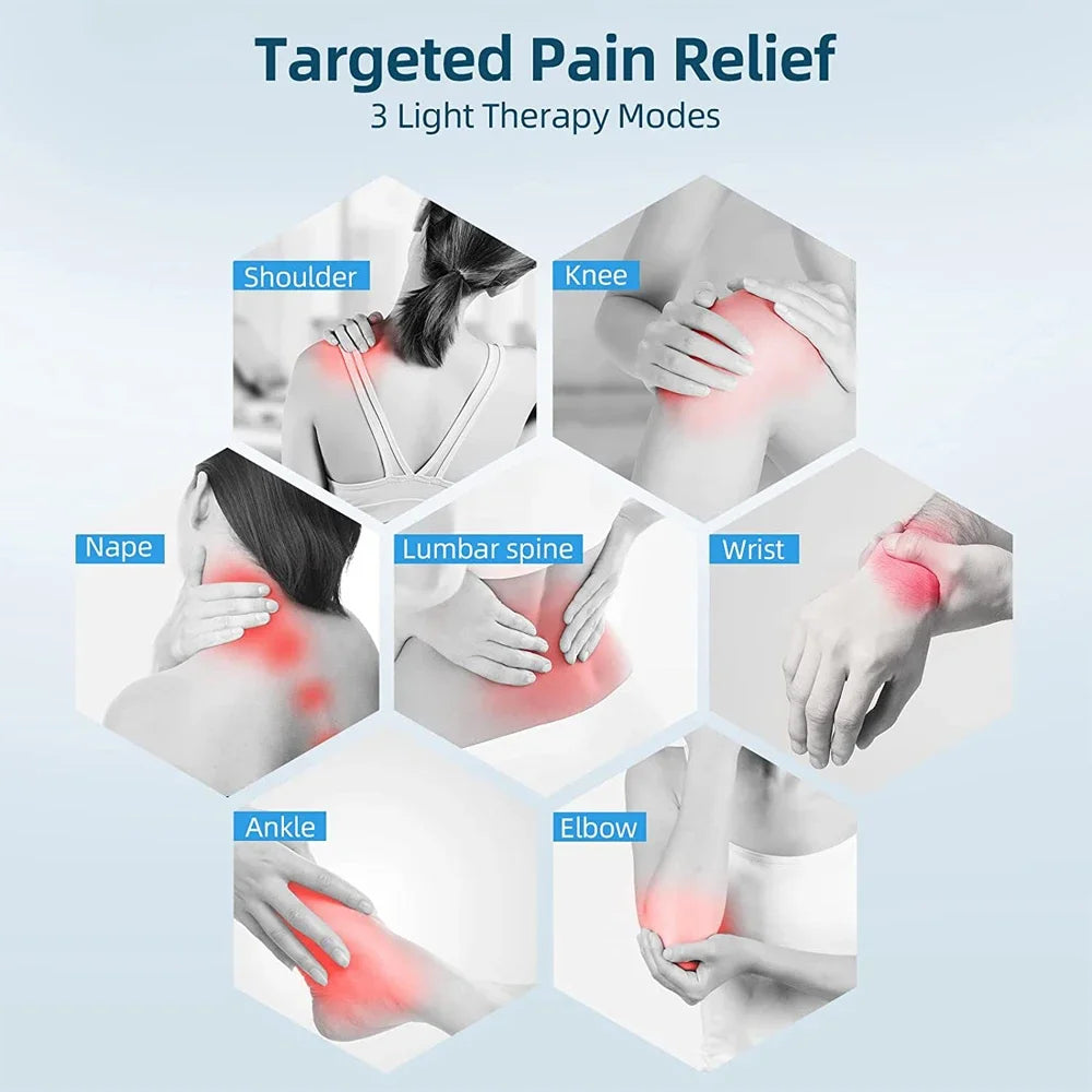 Handheld Red Infrared Light Therapy Wand, Portable Home Physiotherapy for Oral & Joint Care