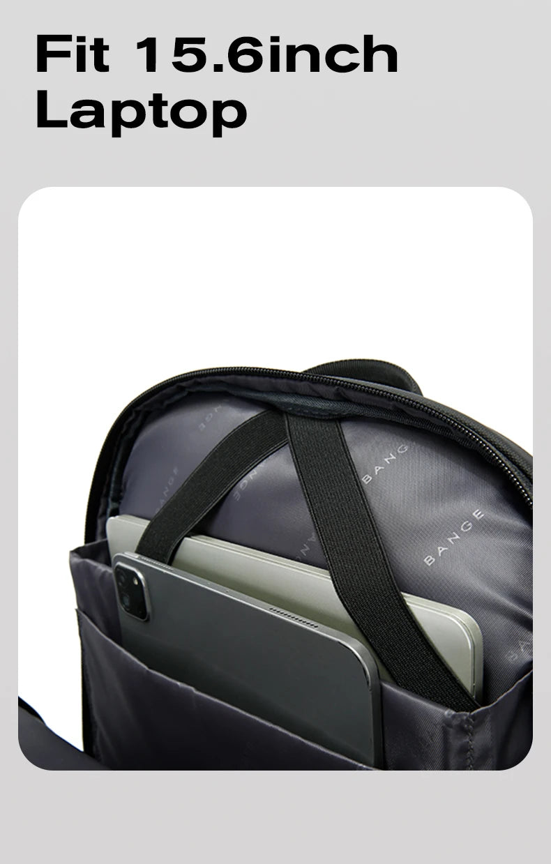 BANGE Simple Design Large Capacity Laptop Backpack Water Resistant Computer Backpack Fits 16 Inch Laptop Back Pack Bag for Male