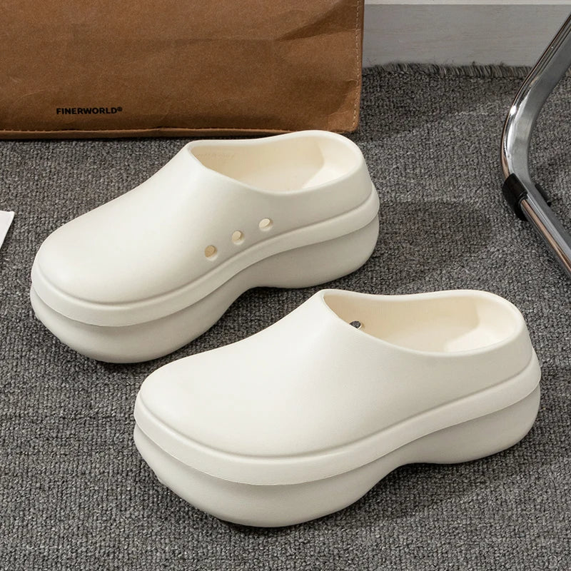 Women's Slippers Minimalist Non Slip Platform 5CM Thick Chef Shoes Men Indoor Outdoor Beach Garden Fashion Couple Sandals