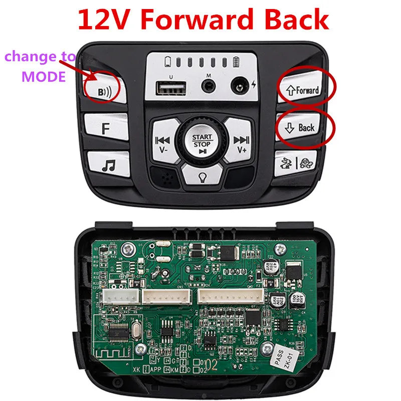 Kids Ride-On Car Bluetooth Control Panel 12V 24V
