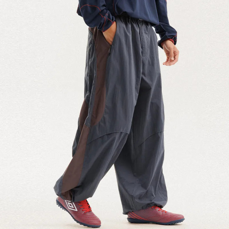 Men's Colorblock Wide-Leg Pants