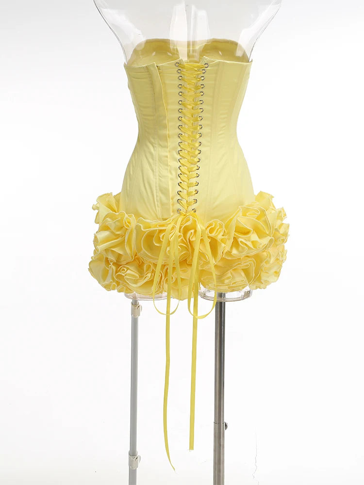 Structured Floral Mini Party Dress