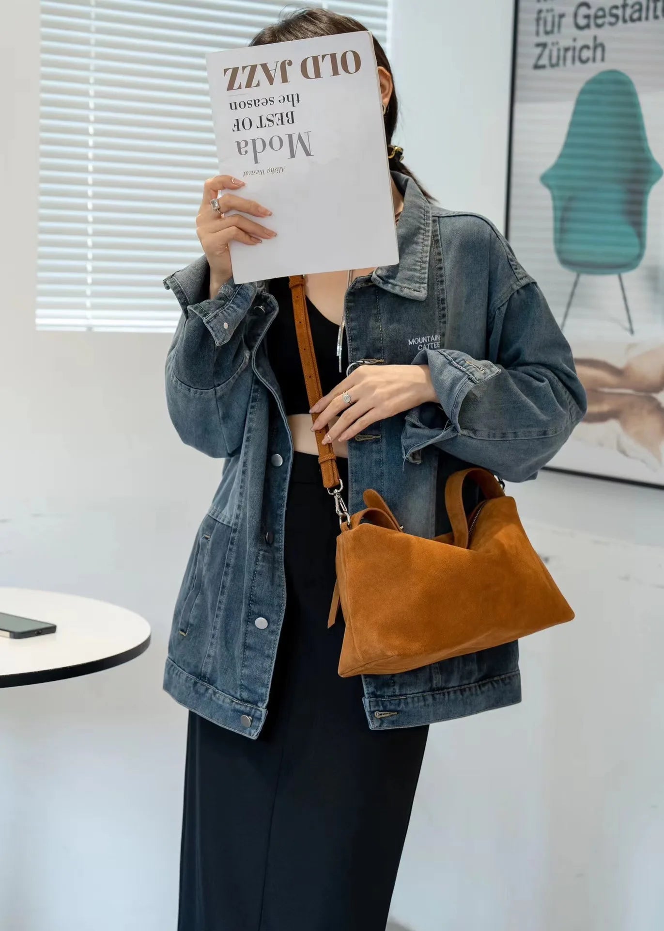 Luxury Suede Boston Tote