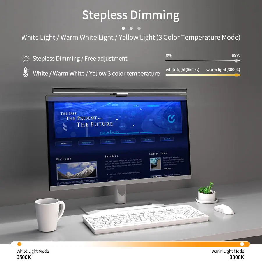 Monitor Light Bar – Stepless Dimming USB Desk Lamp