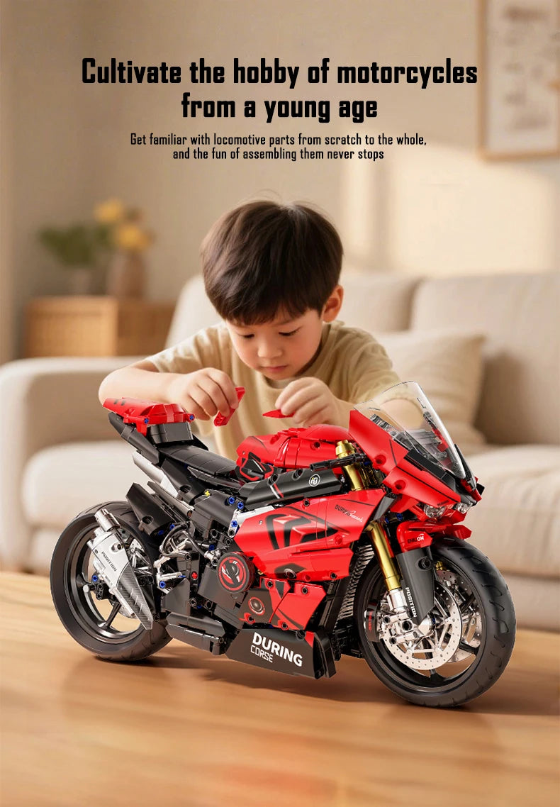 ToylinX 1:5 Motorcycle Building Set, 2024 Pieces