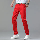 Men's Elastic Colorful Straight-Fit Jeans | Spring Autumn