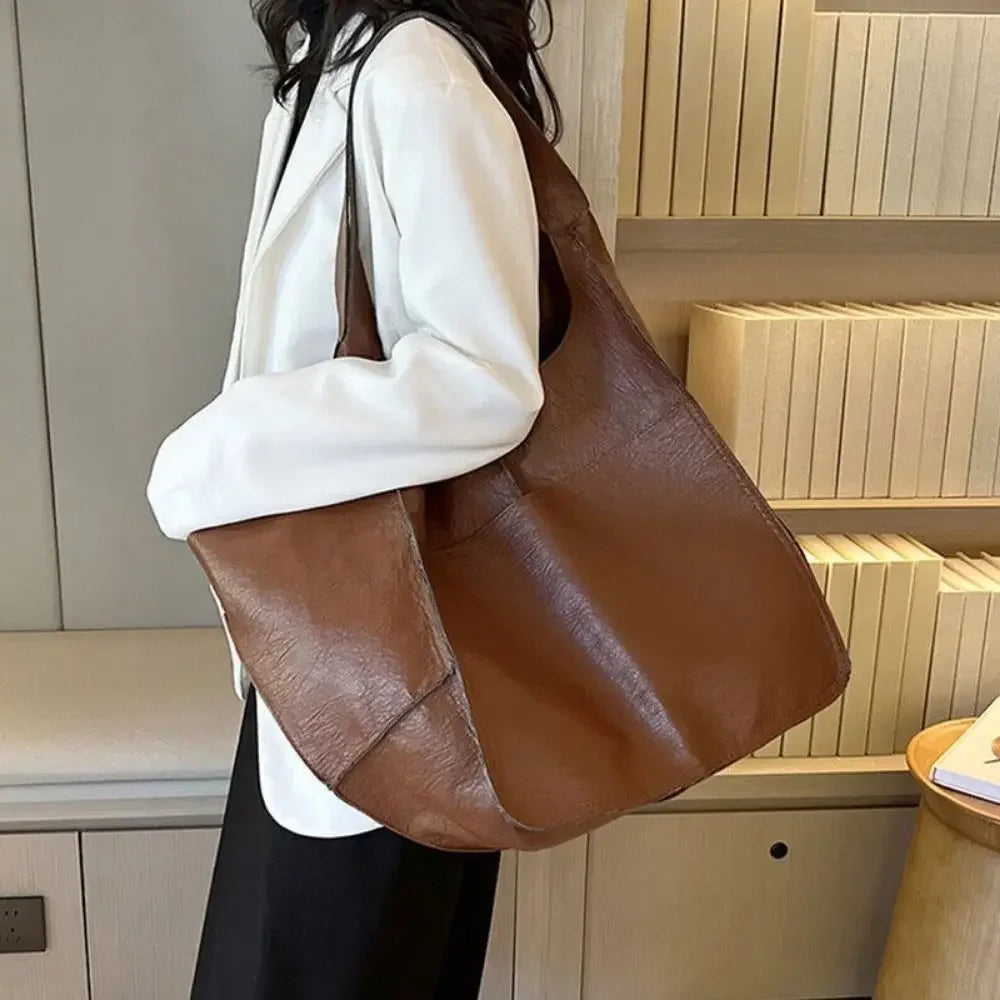 Large PU Leather Tote Bag for Everyday Carry