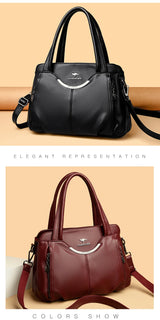Genuine Soft Leather Handbags for Women Vintage Shoulder Tote Bag Luxury Designer Ladies Large Capacity Purse Bags Sac A Main