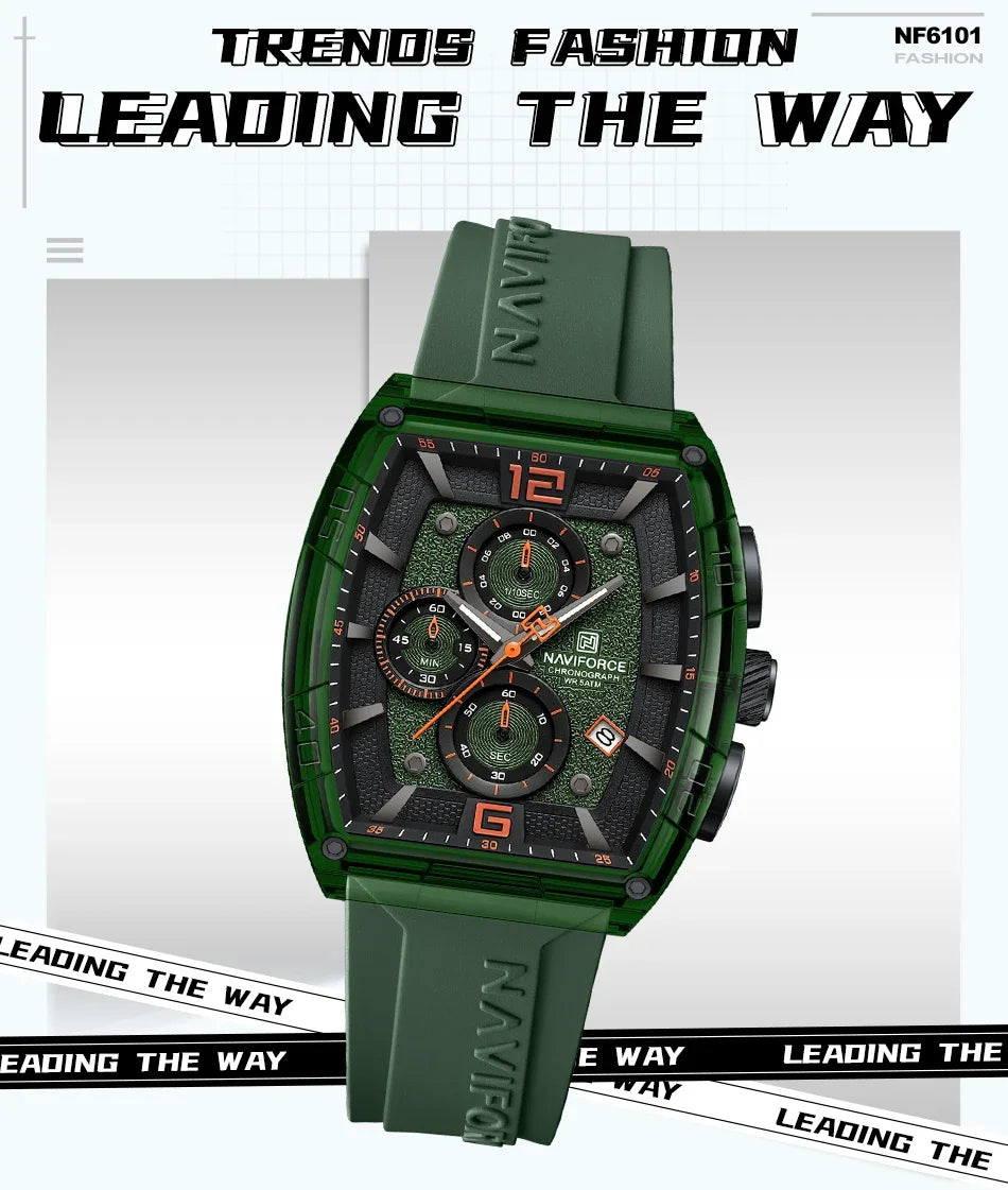 Men’s Waterproof Quartz Watch - Silicone Sport Strap