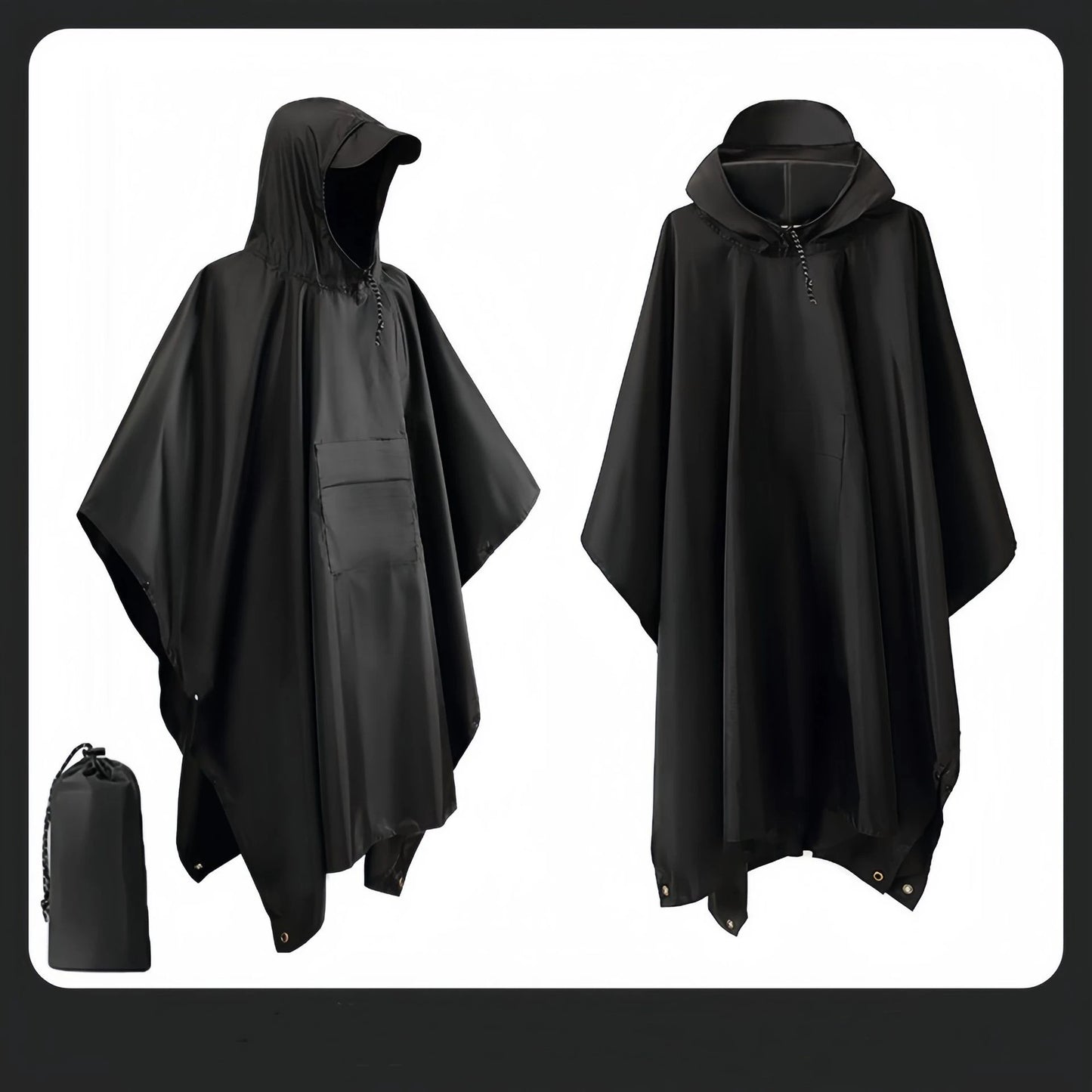 3-in-1 Waterproof Raincoat | Lightweight Outdoor Rain Cover