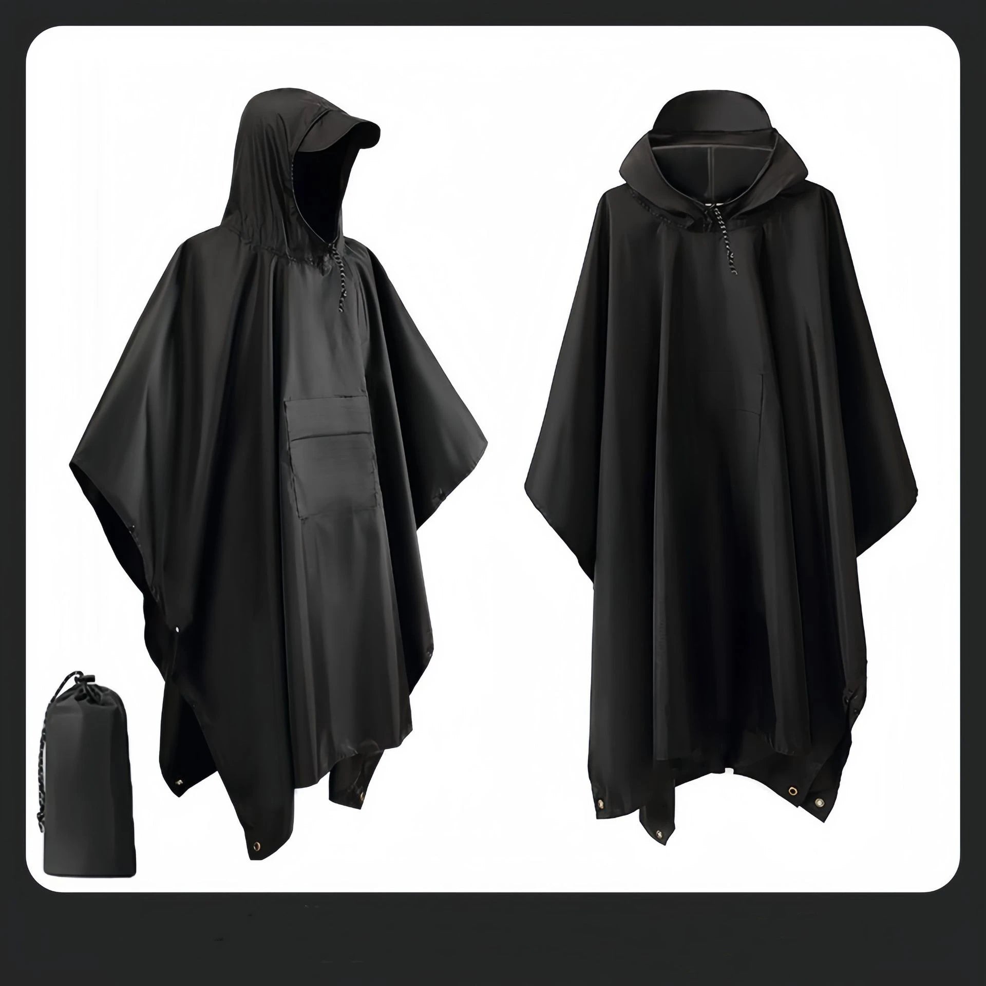 3-in-1 Waterproof Raincoat | Lightweight Outdoor Rain Cover