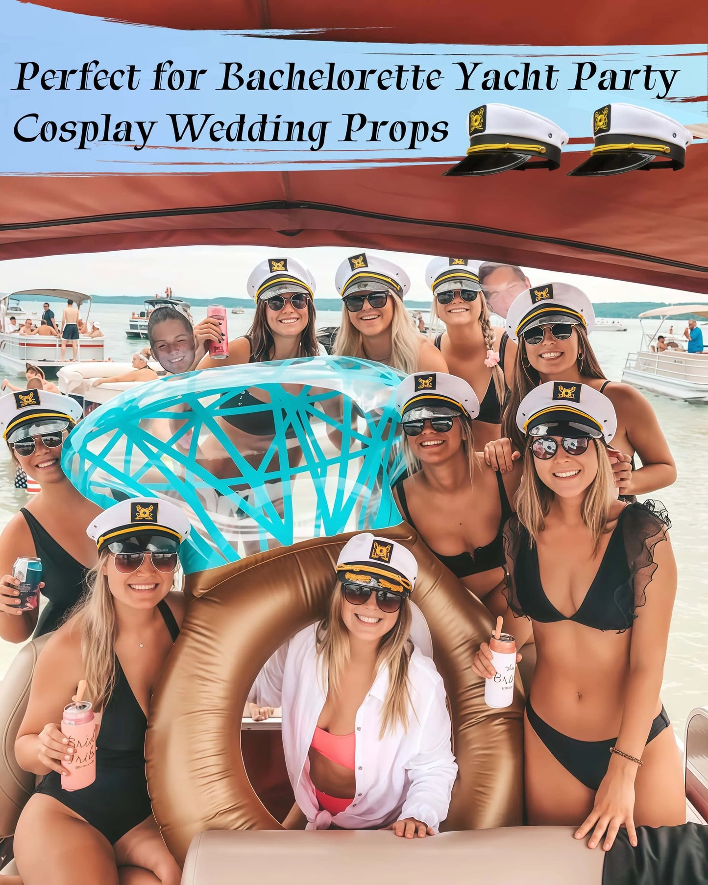 Captain Hats Bulk Pack – Nautical Party Caps