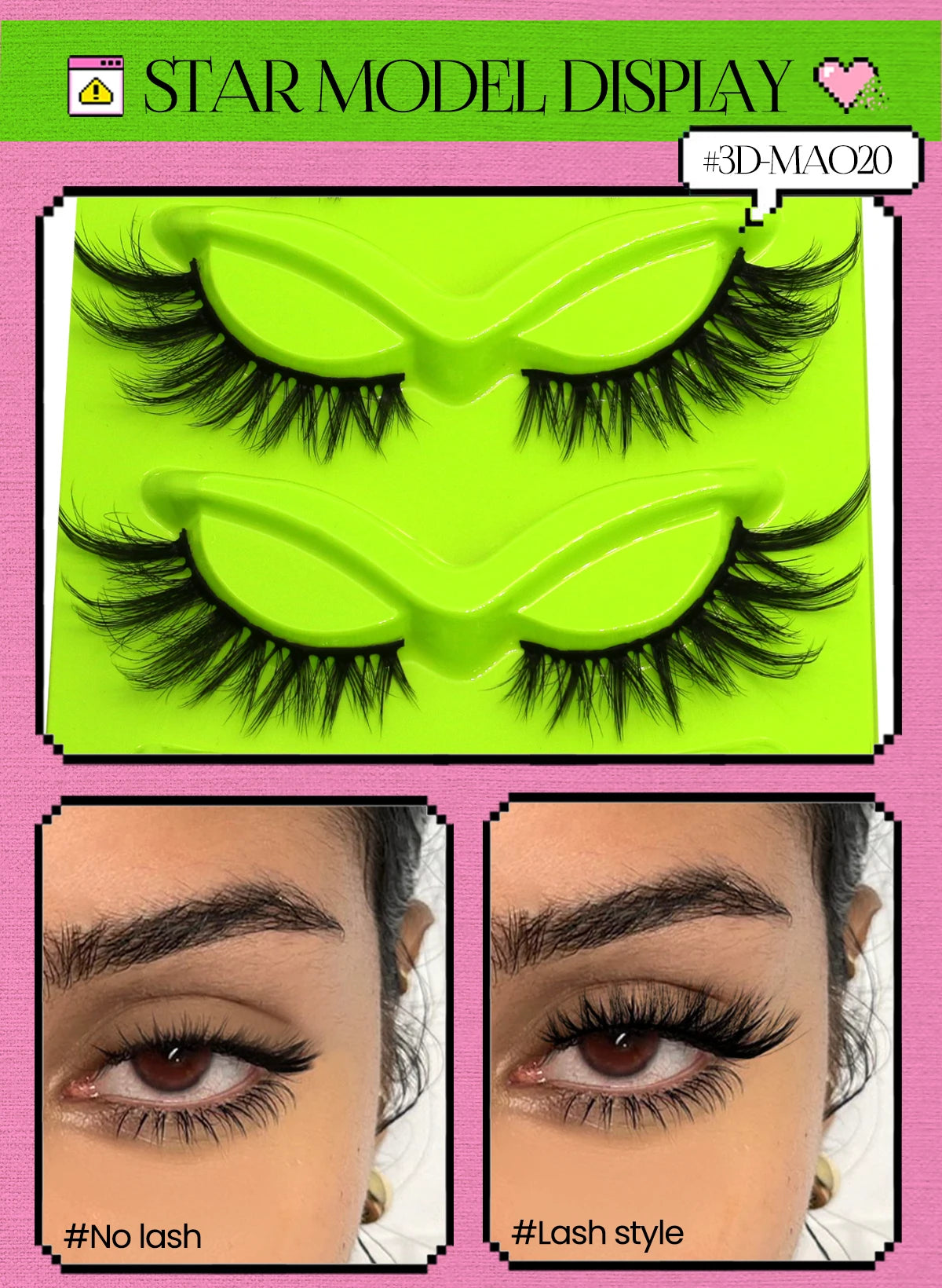 Optional 5Pairs 20Pairs Russian Strip Lashes 3D Mink Lashes Natural Dramatic Style Household Salon Eyelash Supply