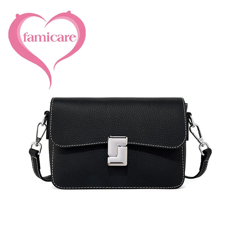 2026 New Large Capacity Women's Shoulder Bag Genuine Leather Tote Casual Handbag for University Students And Commuters Crossbody