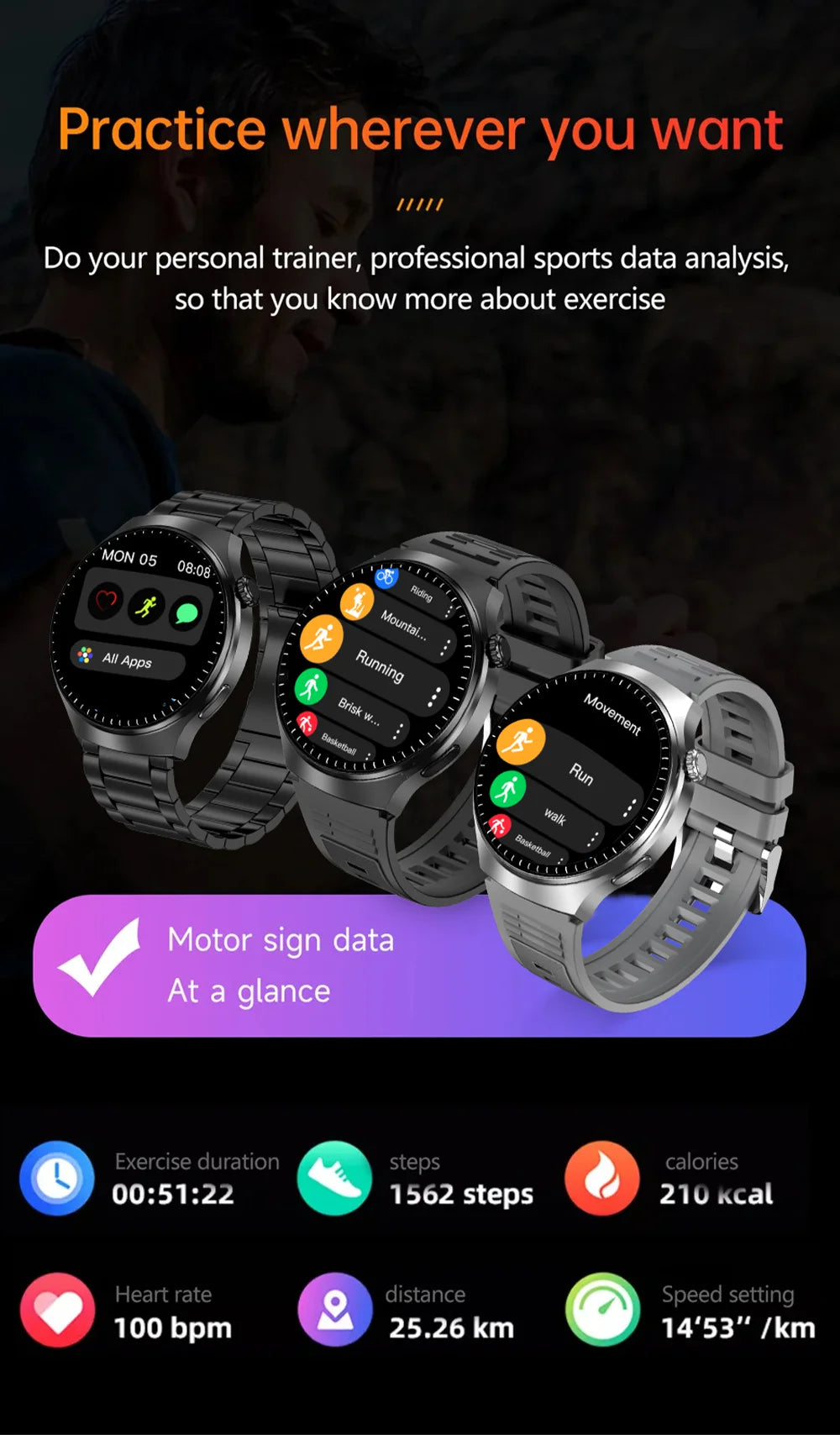 G.L Wear 2025 Men's Smartwatch | HD Health & Calling