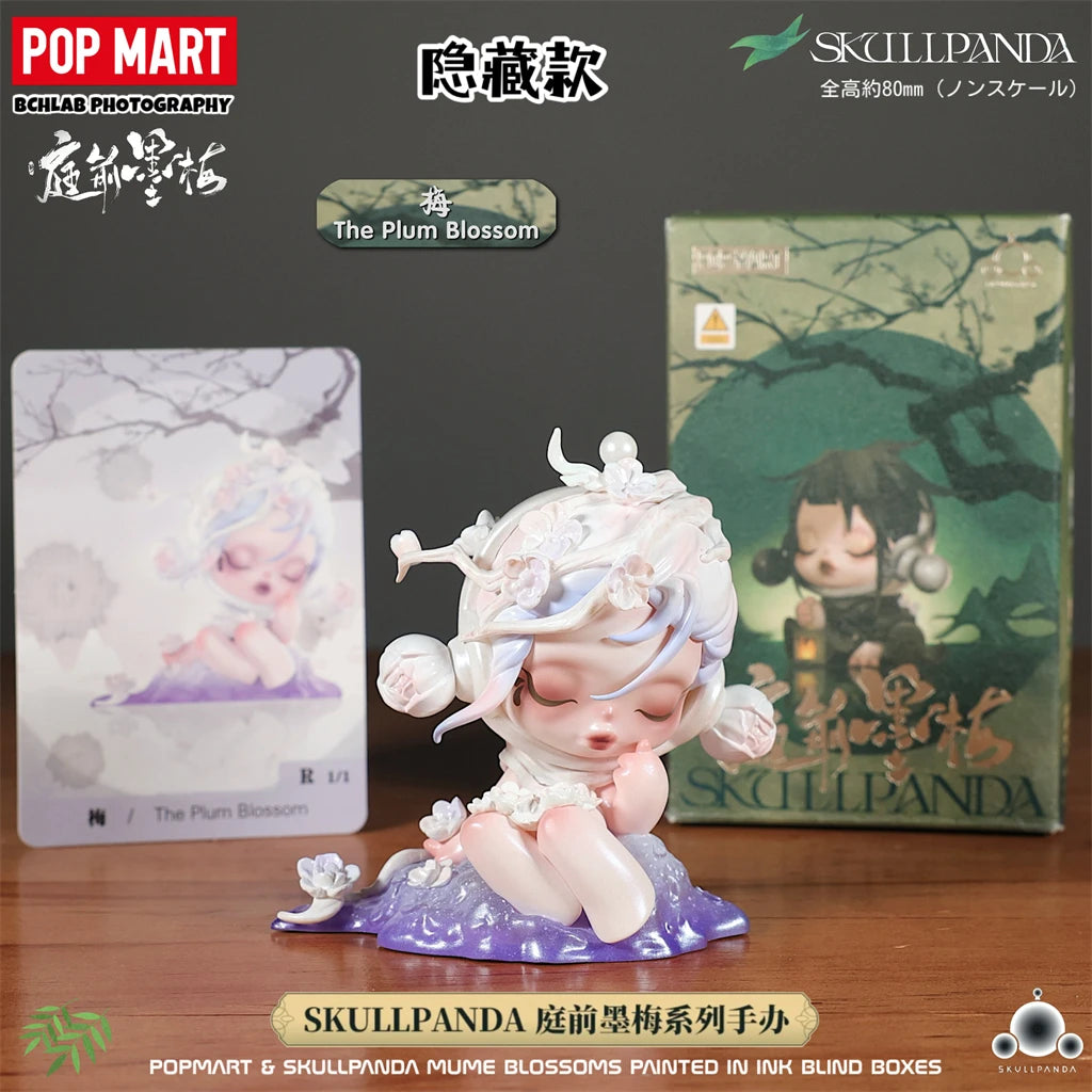 POP MART SKULLPANDA The Ink Plum Blossom Series Trendy Blind Box Toys Mystery Box Mistery Action Figure Surprise Birthday Gift