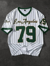 Retro Baseball Men's V-Neck Graphic Tee