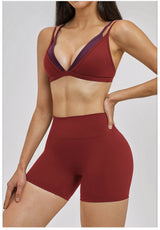 Yoga Sets 2PCS Women's Tracksuit Fitness Outfits Sportswear Workout Set Sports Bra High Waist Leggings Gym Clothing Sports Suits