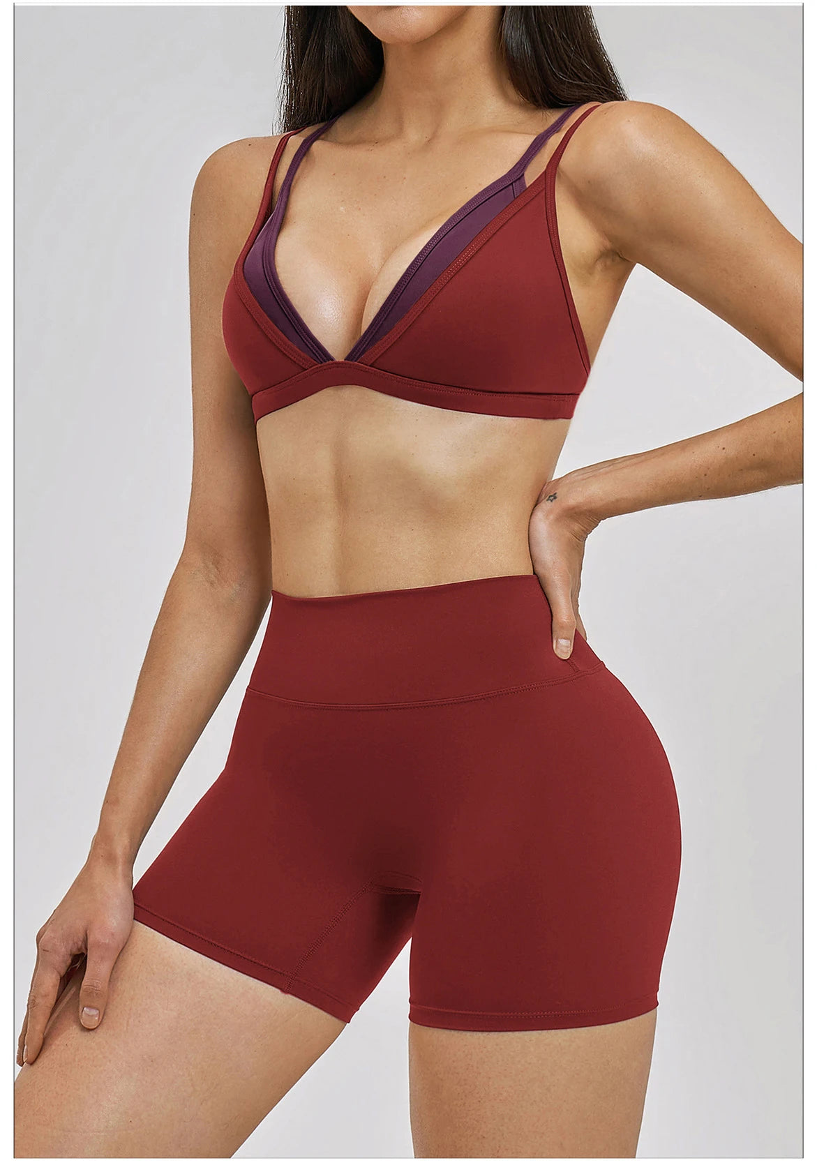 Yoga Sets 2PCS Women's Tracksuit Fitness Outfits Sportswear Workout Set Sports Bra High Waist Leggings Gym Clothing Sports Suits