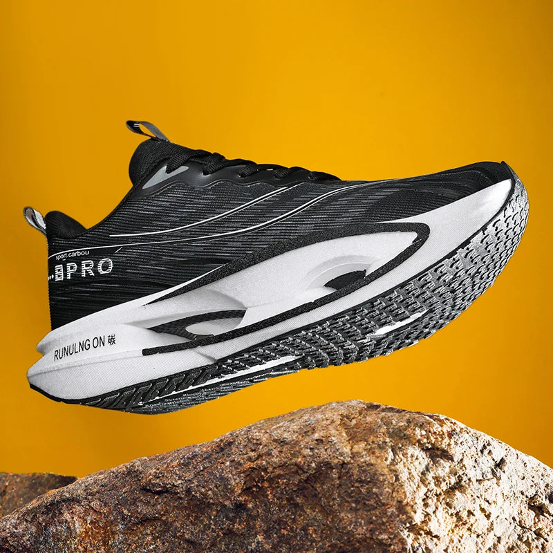 Men's Casual, Comfortable, and Stylish Road Running Shoes, with Stable Internal Support, Suitable for Sports and Outdoor Activities, Lace-Up Design, Low-Top Style, Fabric Upper and Comfortable Insole, Non-Slip and Wear-Resist