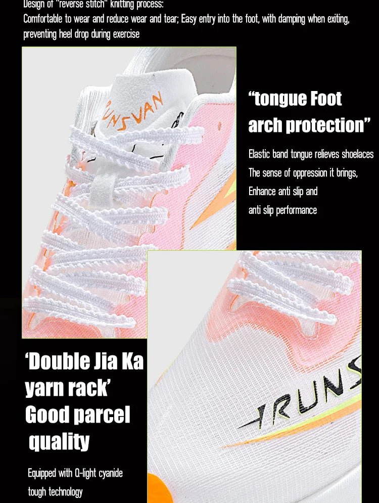 IRUNSVAN T800 Carbon Plate Running Shoes - Lightweight Racing Shoes for Men & Women - Marathon Training, Cushioned & Anti-Slip
