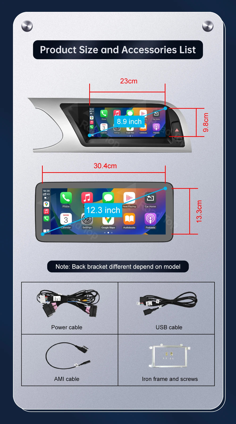 Road Top Touchscreen Display for Audi A5 S5 | CarPlay & Android Auto