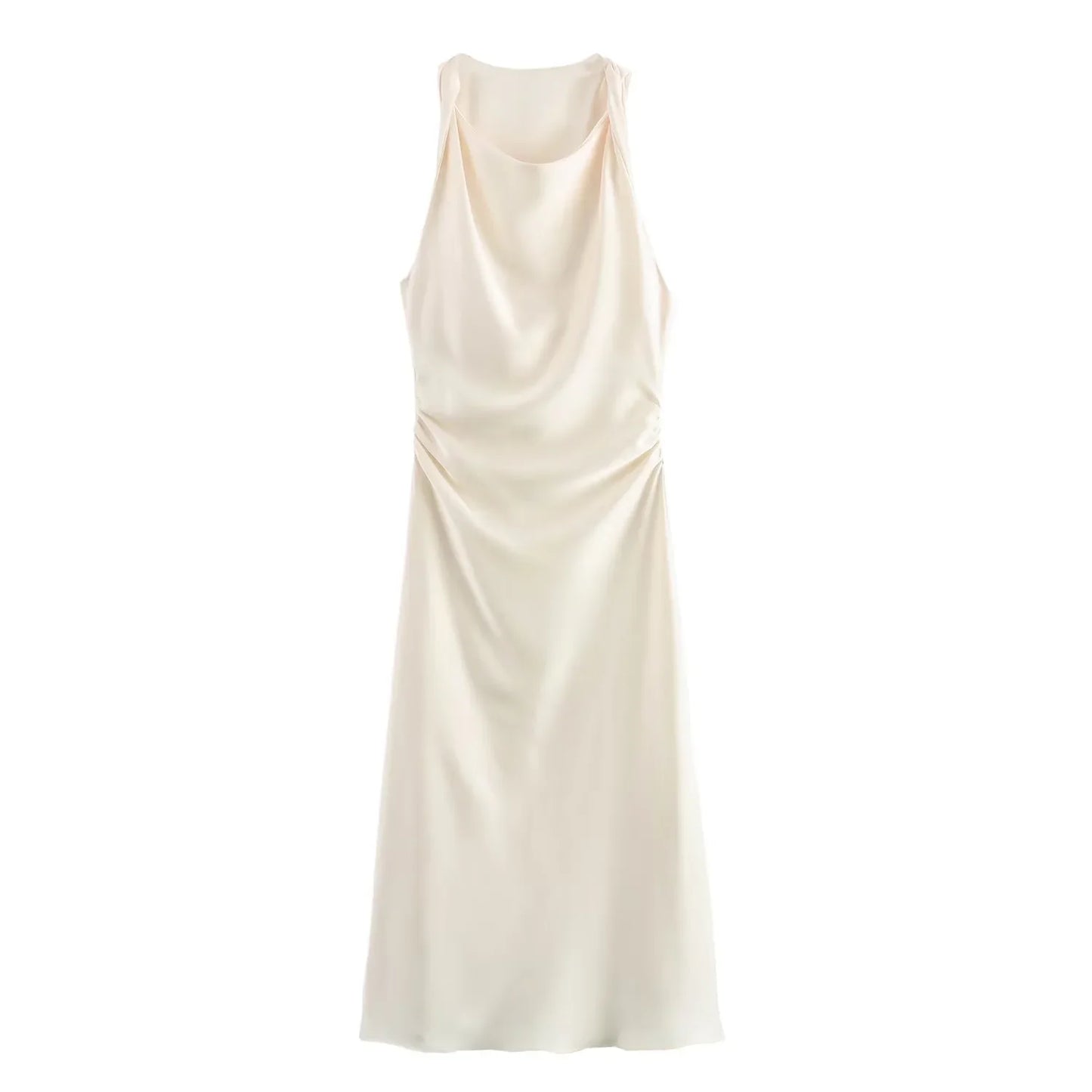 Elegant Satin Summer Slip Dress | Chic Evening Midi for Women