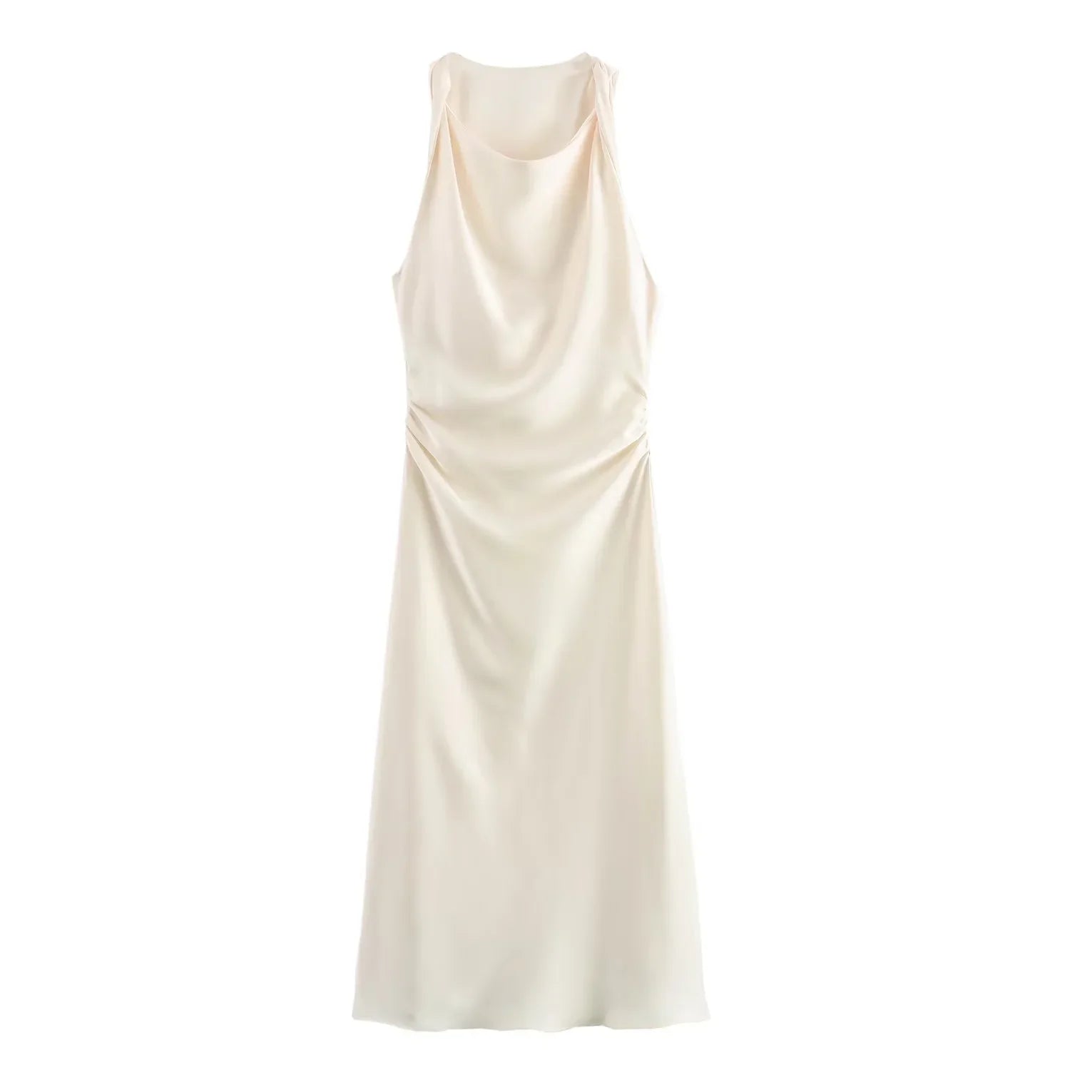 Elegant Satin Summer Slip Dress | Chic Evening Midi for Women