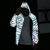 Men's Reflective Night-Shine Hooded Windbreaker
