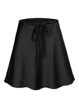 Satin Mini Skirt – Women's Elegant A-Line