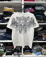 Y2K Gothic Skull Oversized Graphic Tee