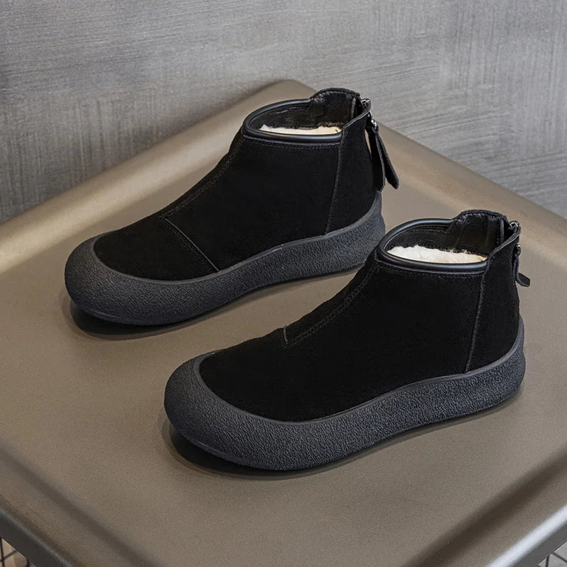 Premium Genuine Leather Winter Snow Boots