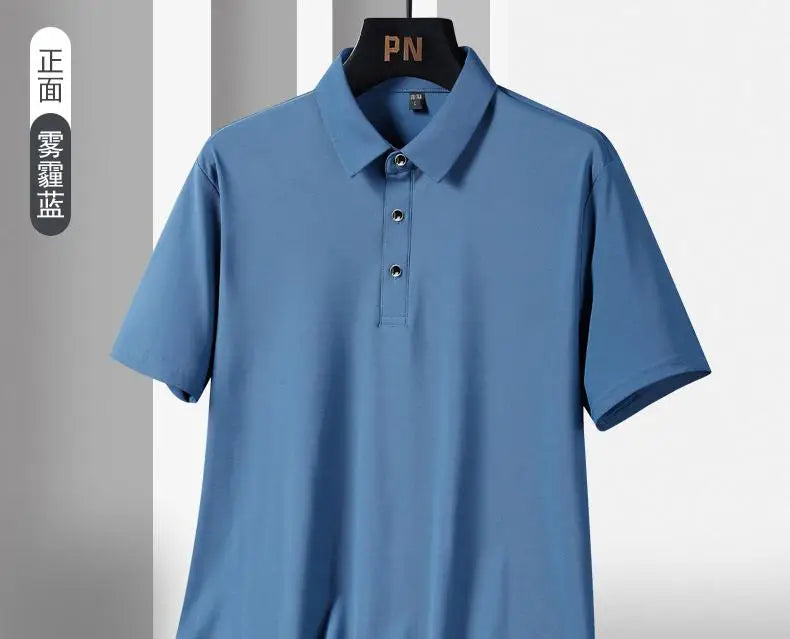 Men's Plus Size Ice Silk Polo Shirt – Quick Dry
