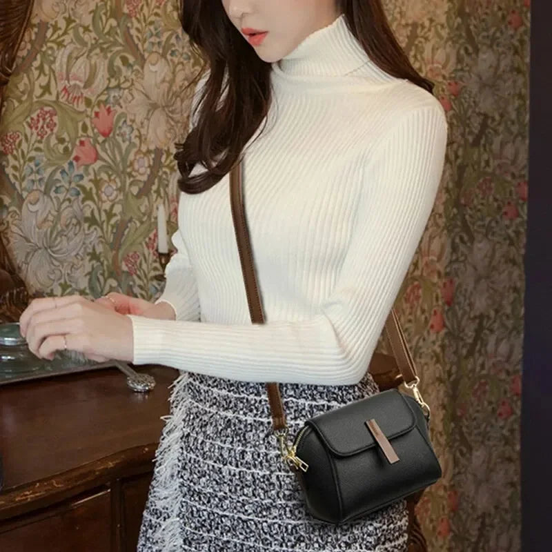 Women Solid Color PU Flap Crossbody Shoulder Bag Casual Daily Wear Versatile Fashion Handbag For Outdoor