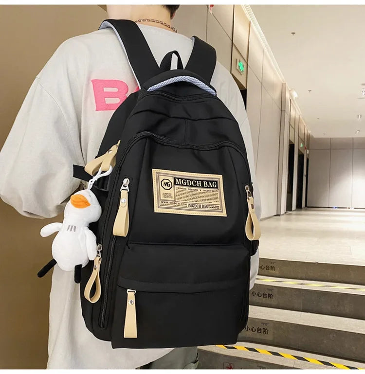 Fashion Big Student School Backpack Rucksack Girls Boys School Bag High Capacity Women Backpack Female Leisure Travel Mochila