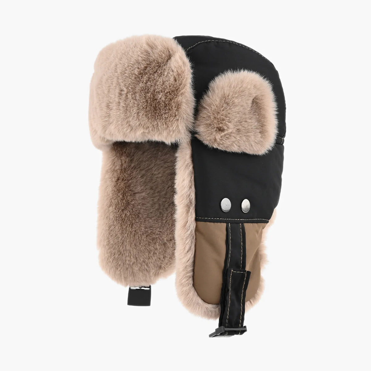 Winter Faux Fur pilot Hat unisex Bomber Hat Color-Block Plush Ushanka Hat Aviator Hat Thermal Earflap Cap Skiing Trapper Bonnet