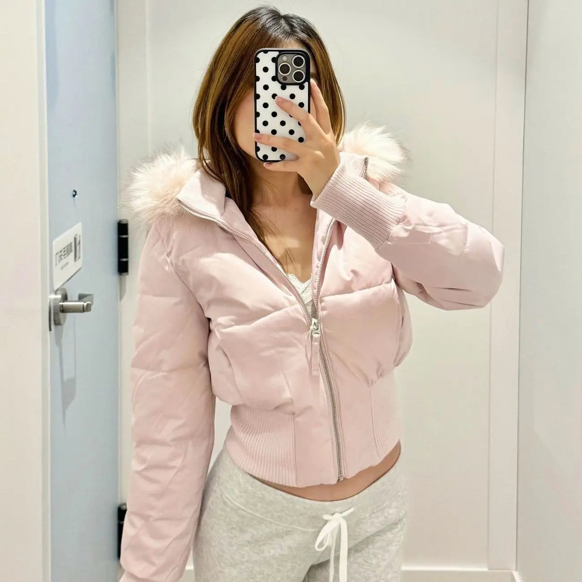Women's Cropped Hooded Down Jacket