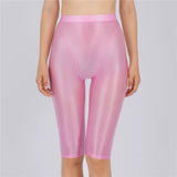 Women's Sheer Stretch Knee-Length Shorts
