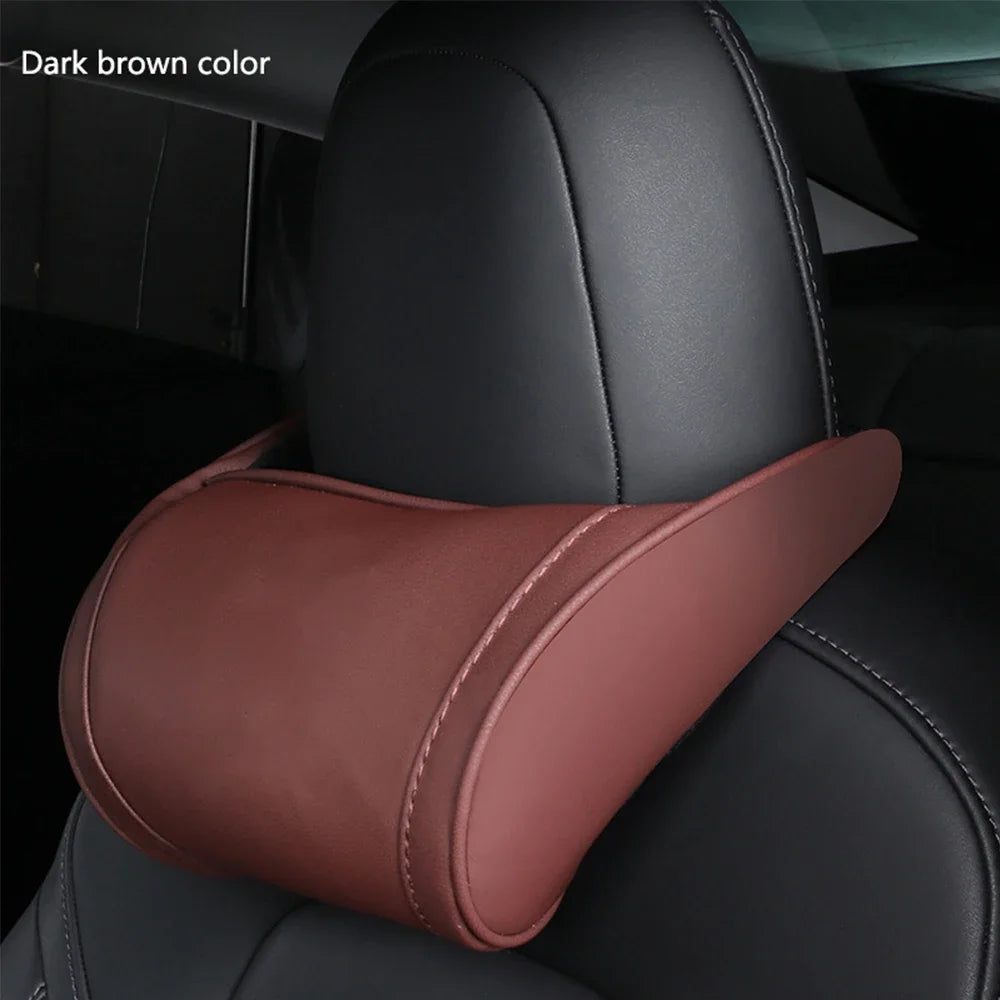 Neck Pillow Headrest Pillow Automobile Seat Neck Rest Auto Seat Head Support Pillow  Accessories suit For Tesla Model 3 Y X S