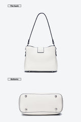 Zency Genuine Leather Bucket Shoulder Bag for Women