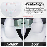 OULEX For Tesla Model 3 Y/Juniper Flocking/Leather Car Seat Neck Pillow Soft Memory Neck Pillow High-Quality Headrest Support