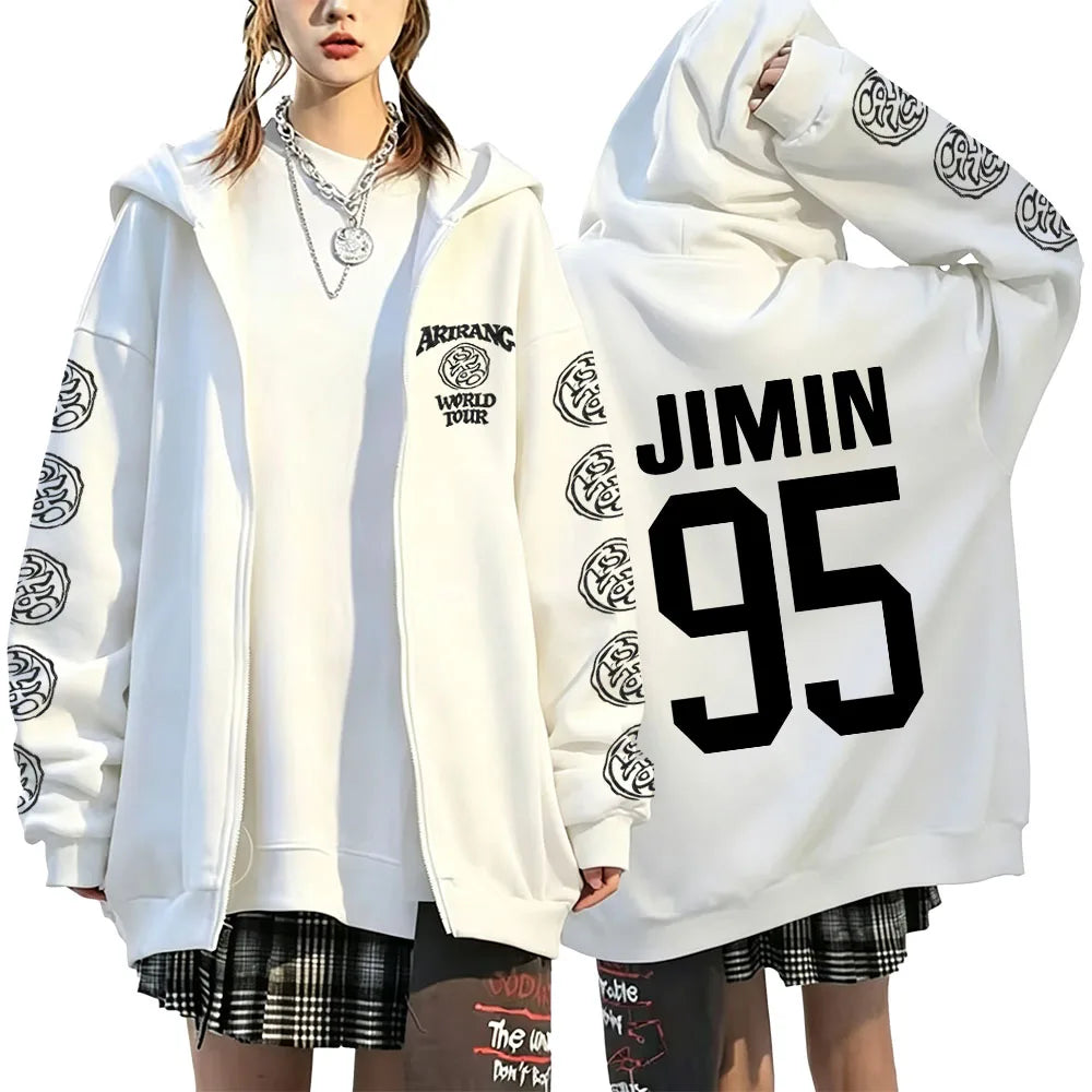 Y2K Graphic Zip-Up Hoodie