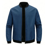 Men's Lightweight Zip-Up Baseball Collar Jacket