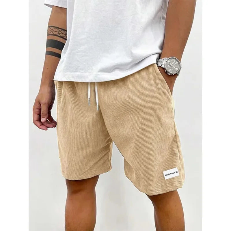 Men’s Retro Summer Shorts with Drawstring Waist