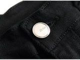 Men Classic Pure Black Jeans All Match Stretch Denim Pants Casual Plus Size Slim Straight Trousers