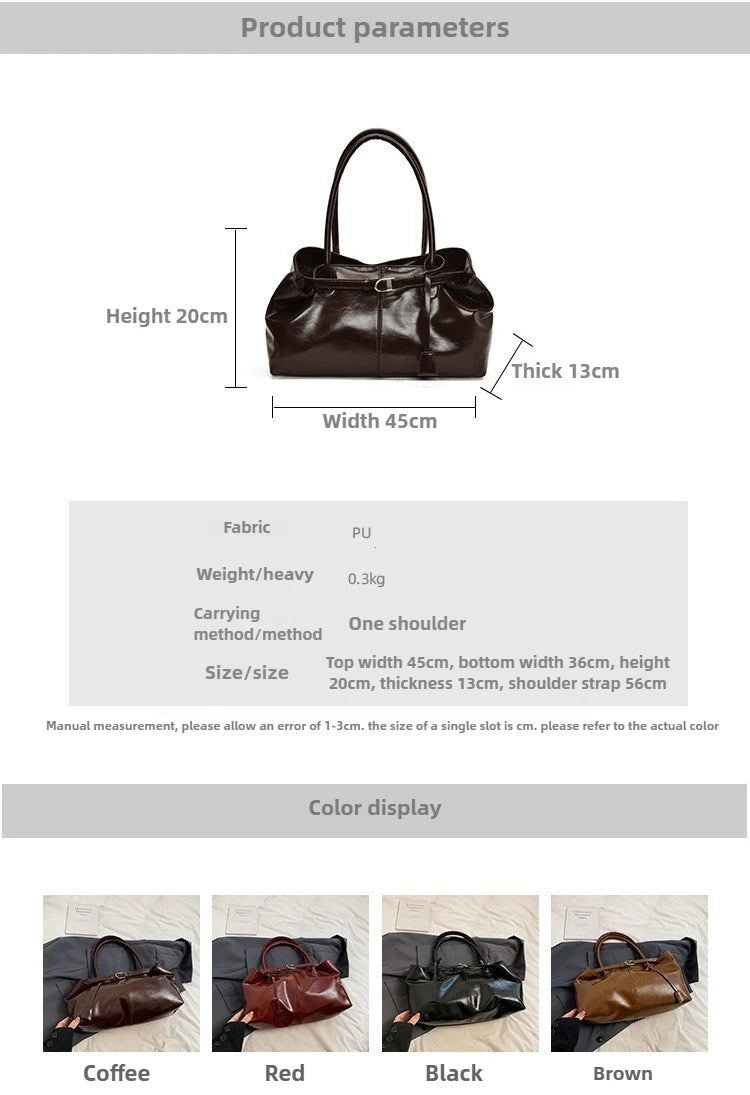 Vintage Handbag for Women Large Capacity 2026 New Underarm Commuting Bag Fashion Female Casual Single Shoulder Tote Bag Handbags