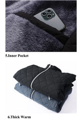 DIMUSI Men's Thermal Fleece Windbreaker Jacket