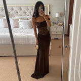 One-Shoulder Lace Gown – Sleeveless Backless Maxi Club Dress